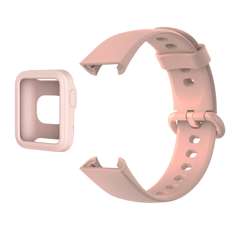 Premium Silicone Strap with Soft Case - Replacement Watchband for Xiaomi Mi Watch/Redmi/Poco
