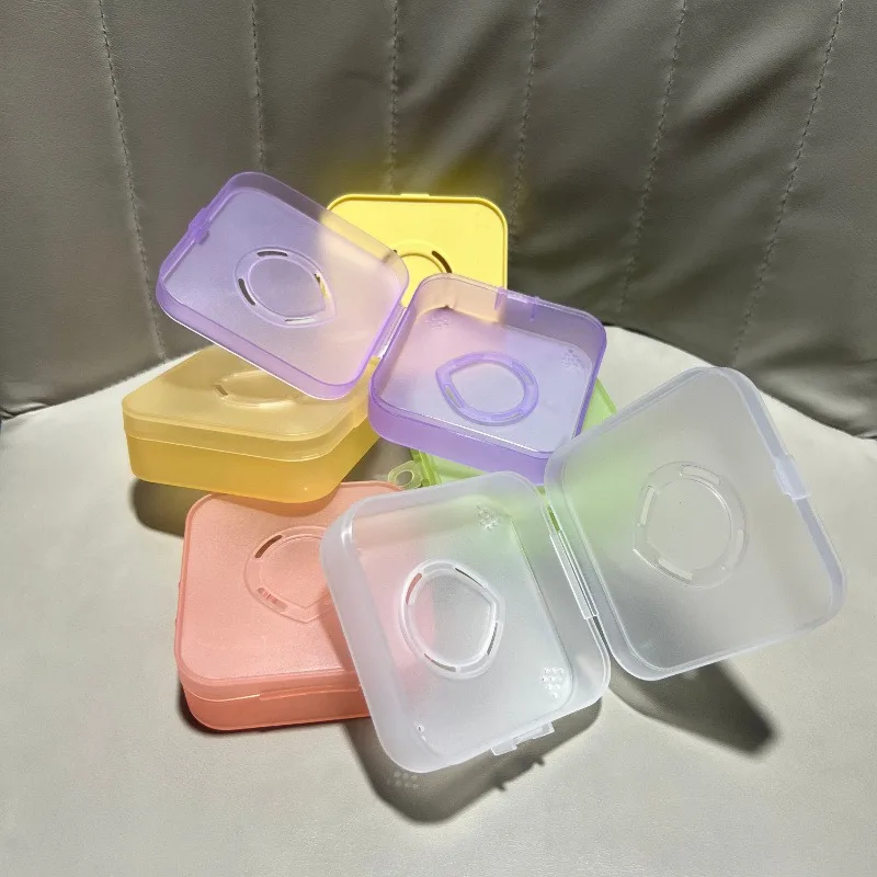 1Pc large powder puff box powder puff storage box breathable and separate dust large powder puff box 3