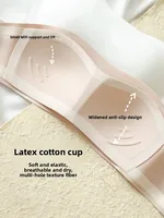 Wireless Strapless Bra Women's Invisible Seamless Thin Summer Style Underwear Full Cup Polyester Fabric Detachable Double Strap - Image 3