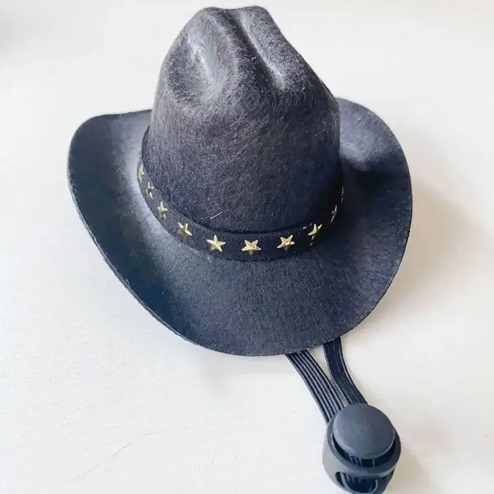 British Pet Dog Hat Star Cowboy Hat Pet Supplies Adjustable Dog Costume Top Hat Headwear Pet Hat Dogs Caps Pet Sun Hats for Cats 4