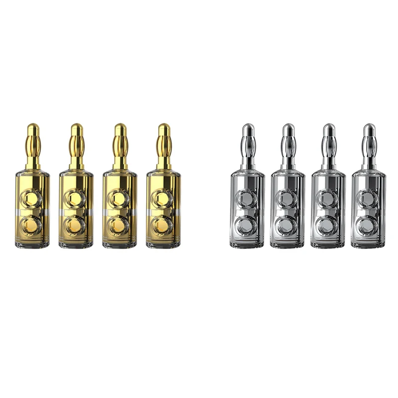

4 Pcs B553R Pure Copper Banana Head Hifi Fever Audio Box Amplifier Speaker Cable Solder-Free Banana Plug