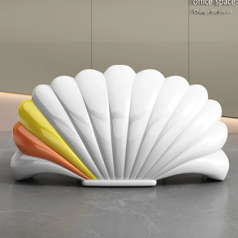 

Fiberglass Paint High-End Reception Desk Special-Shaped Reception Desk