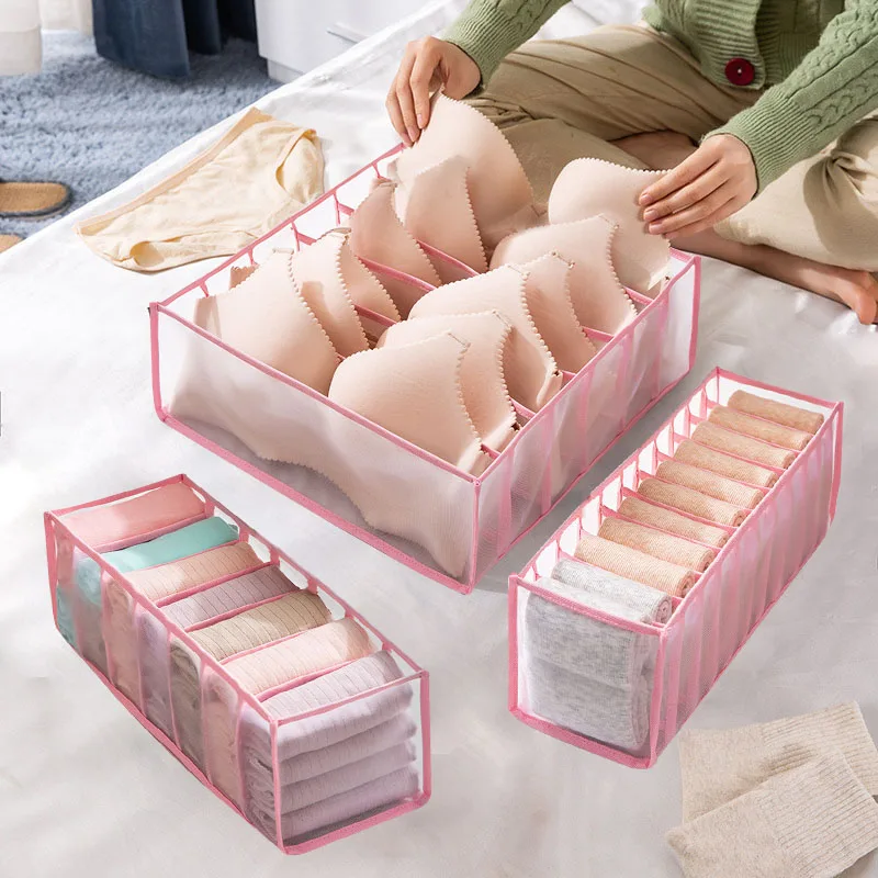 

Clothes Jeans Organizer Underwear Drawer Storage Box Clothes Bras Socks Organizer Wardrobe Dormitory Compartment Storage Bag