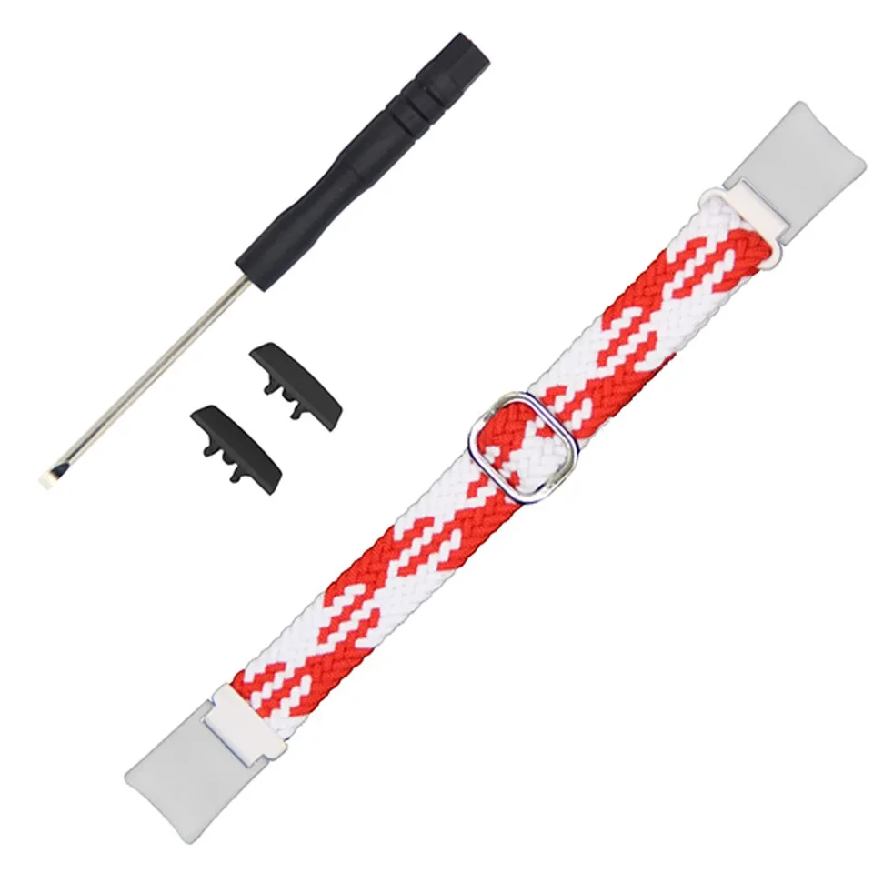 Lonkenn Cinturino In Nylon Per HONOR Band 7 – Traspirante E Regolabile – Bianco – Bracciale Sportivo Uomo E Donna