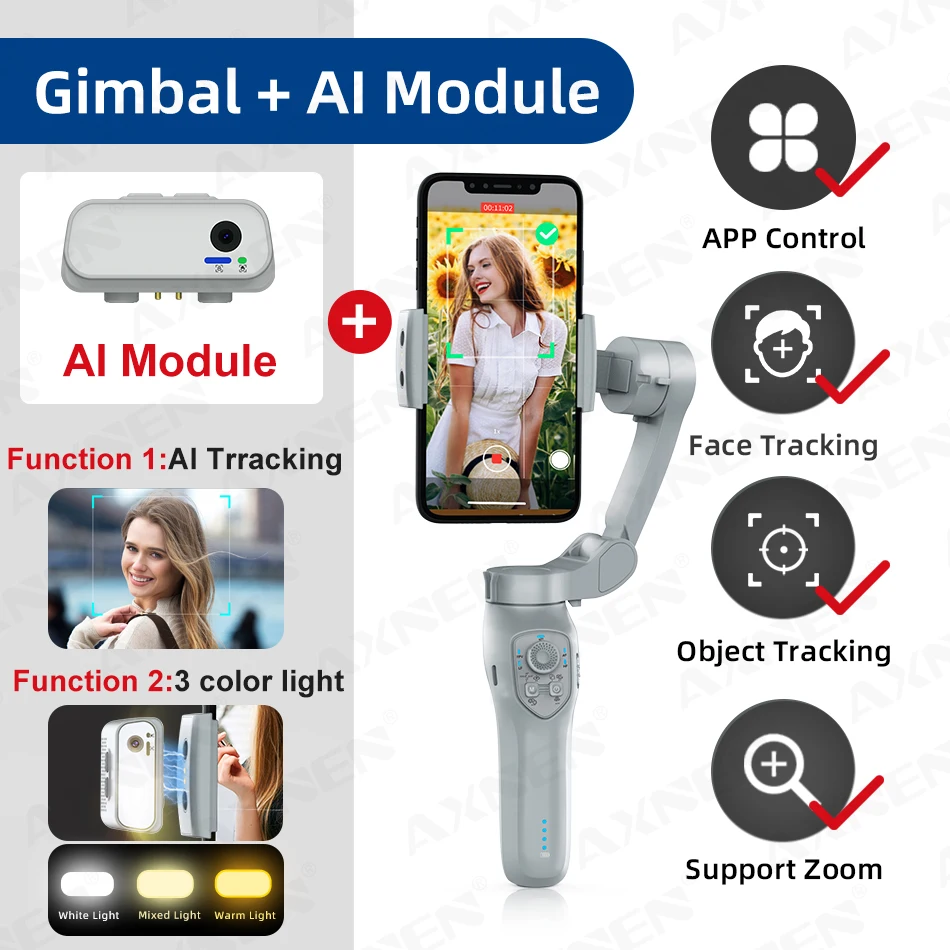 AXNEN HQ5 3-Axis Handheld Gimbal Stabilizer Selfie Tripod