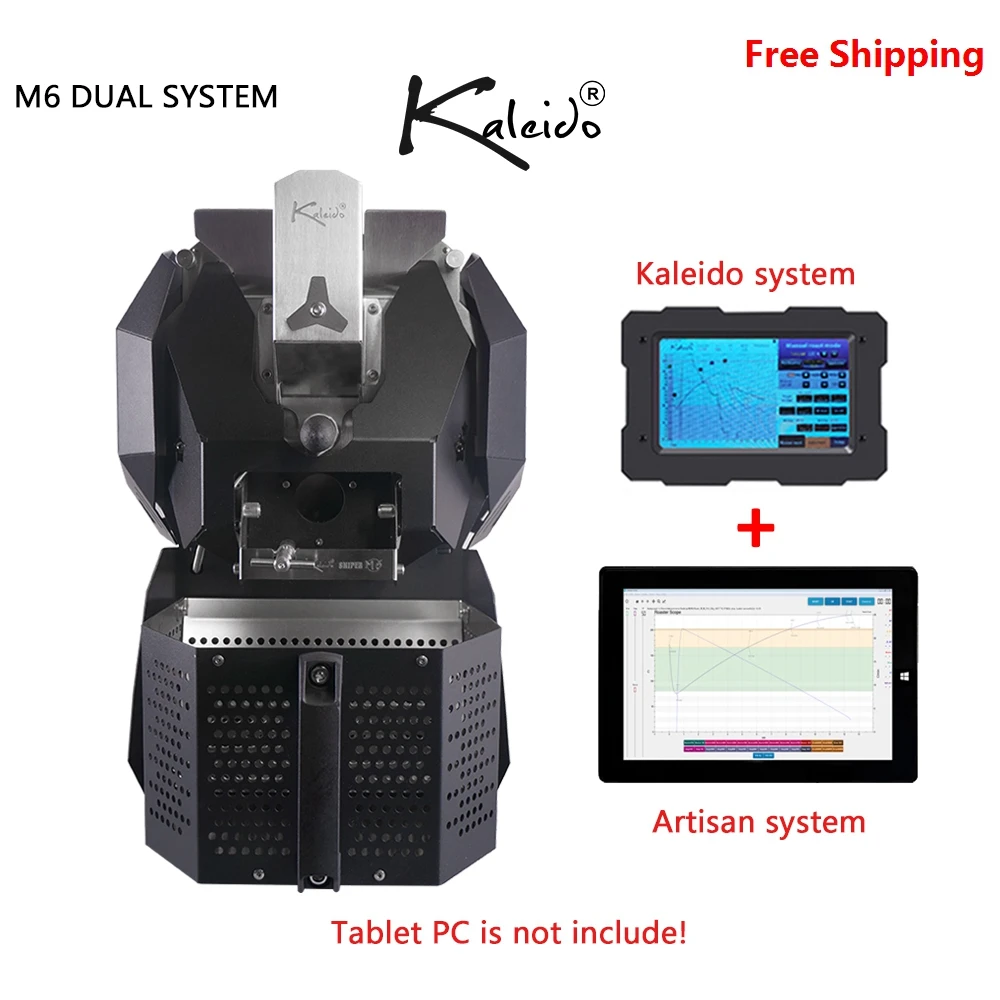 KALEIDO Sniper M6 DUAL SYSTEM Coffee Roaster 200-600g Electric Coffee Roasting Machine Start-up Hot Air Upgraded