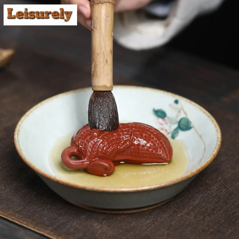 Peanut Pendant Purple Clay Longevity Fruit Tea Pet Elegant Lucky Model Tea Figurine Play Toys Tea Statue Ornaments Supplies Gift