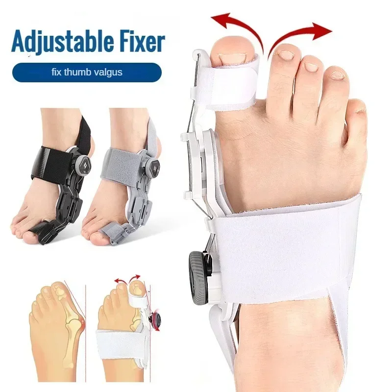 Bunion & Toe Corrector unisex foot hallux valgus braces rotatable toe separator straightener adjustable pedicure finger tool
