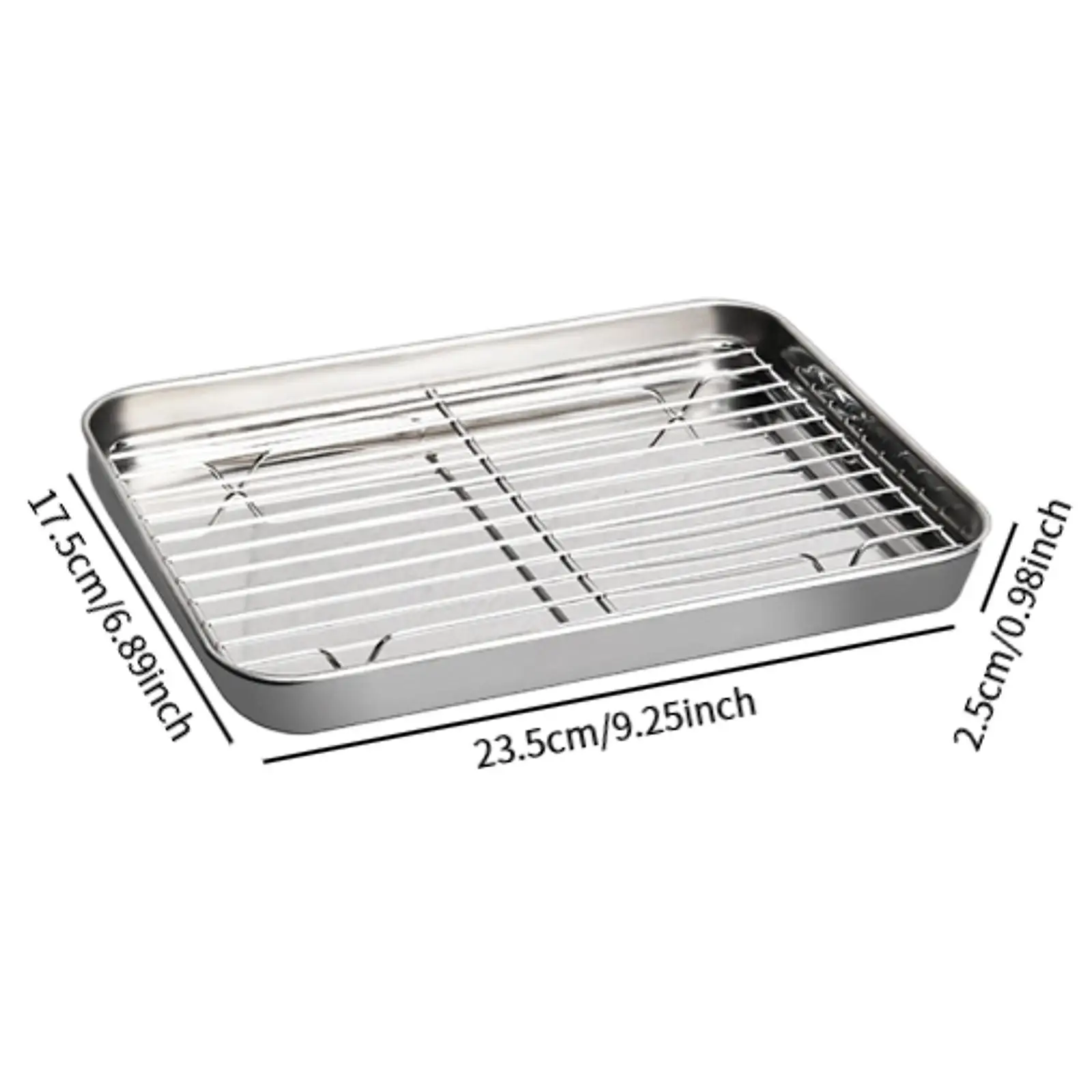Baking Sheet with Rack Baking Pan with Wire Rack Steel Serving Tray Cookie Pan Cookie Sheet for BBQ Kitchen Family Gatherings