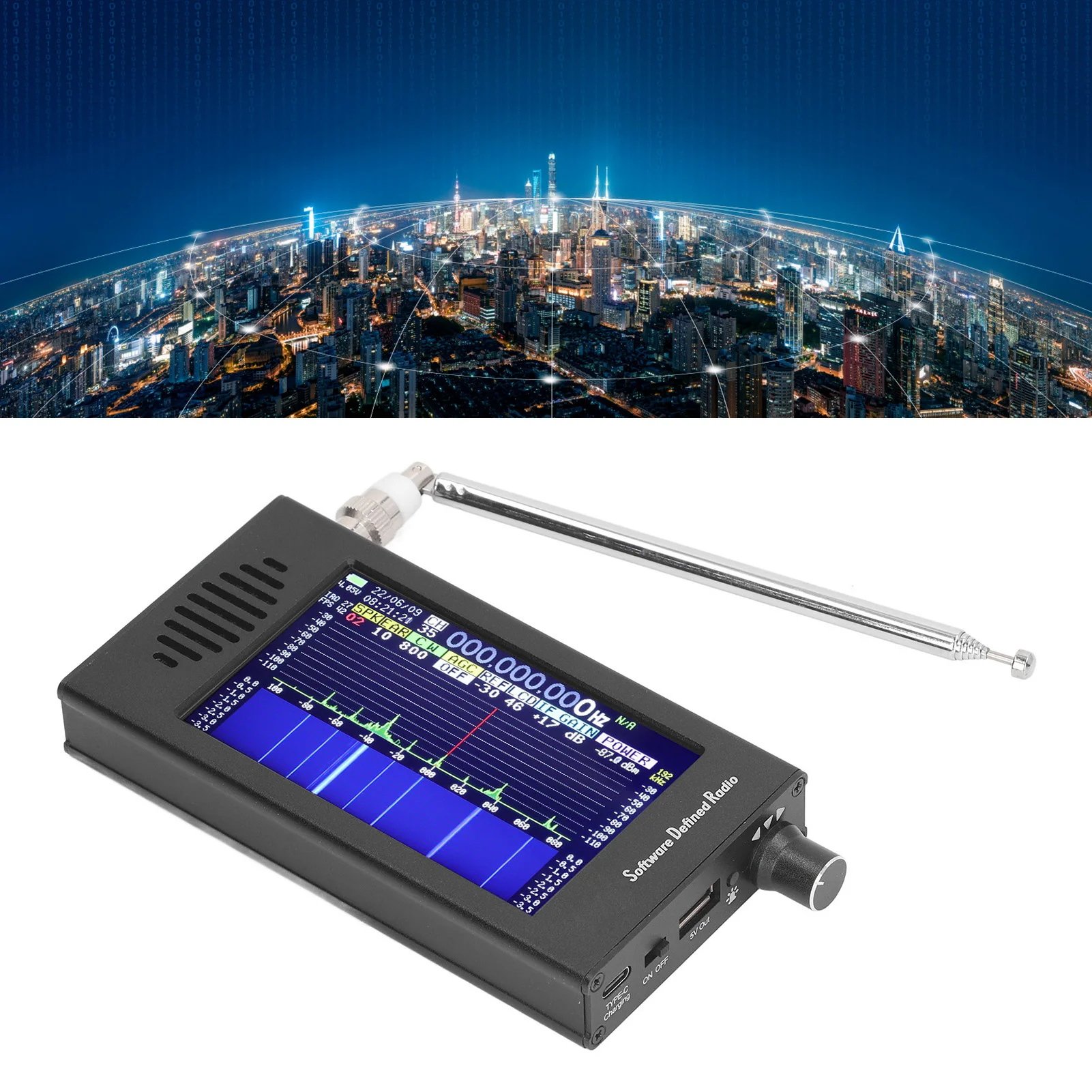 Dsp sdrラジオ受信機、タッチスクリーン、短波ラジオ受信機