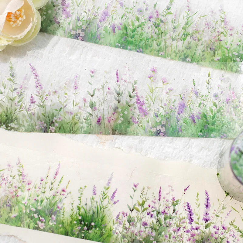 Floral Grass Washi Tape Flower Washi Tape Stickers Wilde Flower Plants Decorative Masking Vintage PET Decor adhesive tape washi tape adhesive tapes decorative tape decoration tape collage tape flower tape