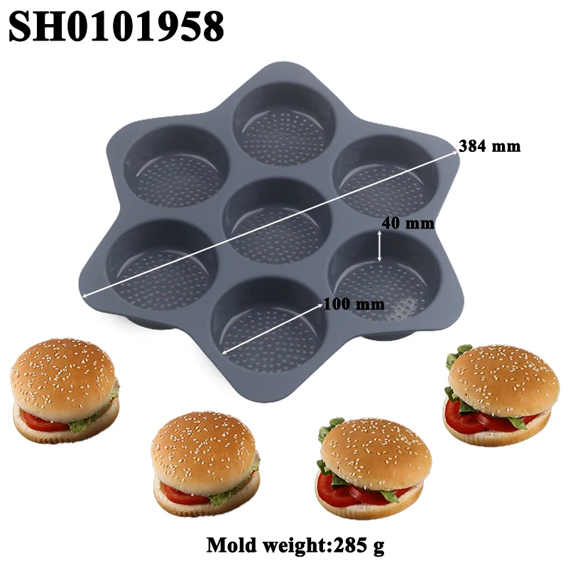 French Bun Mold Food Grade Silicone Cake Molds Toast Tray Brownie Dessert Cake Moulds Kitchen Baking Tools Muffin Bakeware