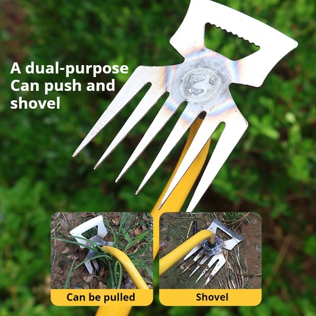 Gardening Weeding Tools Multi-tooth Handheld Rake Manganese Steel Loosening Soil Tools Farming Digging Wild Vegetables Hoe 5