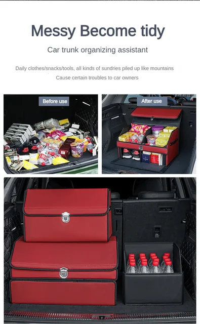 Beige Multifunctional Car Trunk Organizer, Car Storage Box, Foldable Car  Storage Container, Toys Food Storage Bag, Automotive Stowing Tidying - Temu