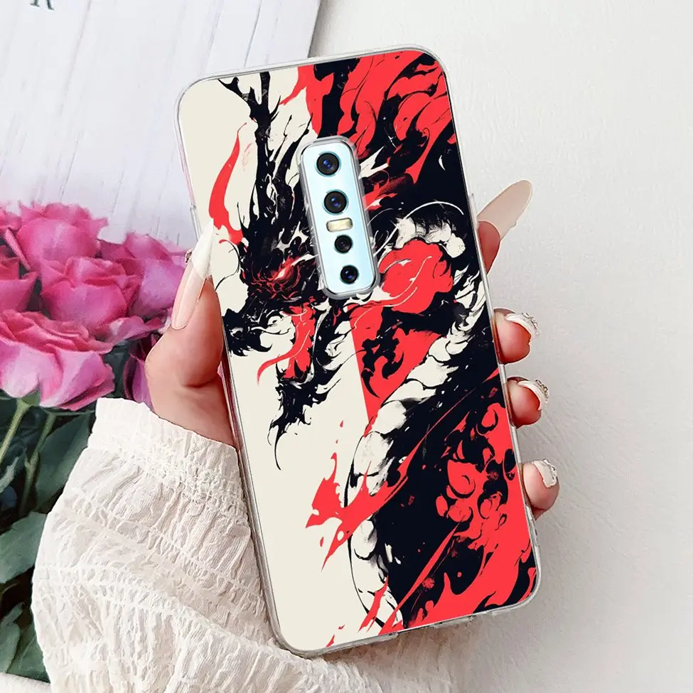 Clear Luxury Fashion Flowers Cat Design Soft Back Phone Case