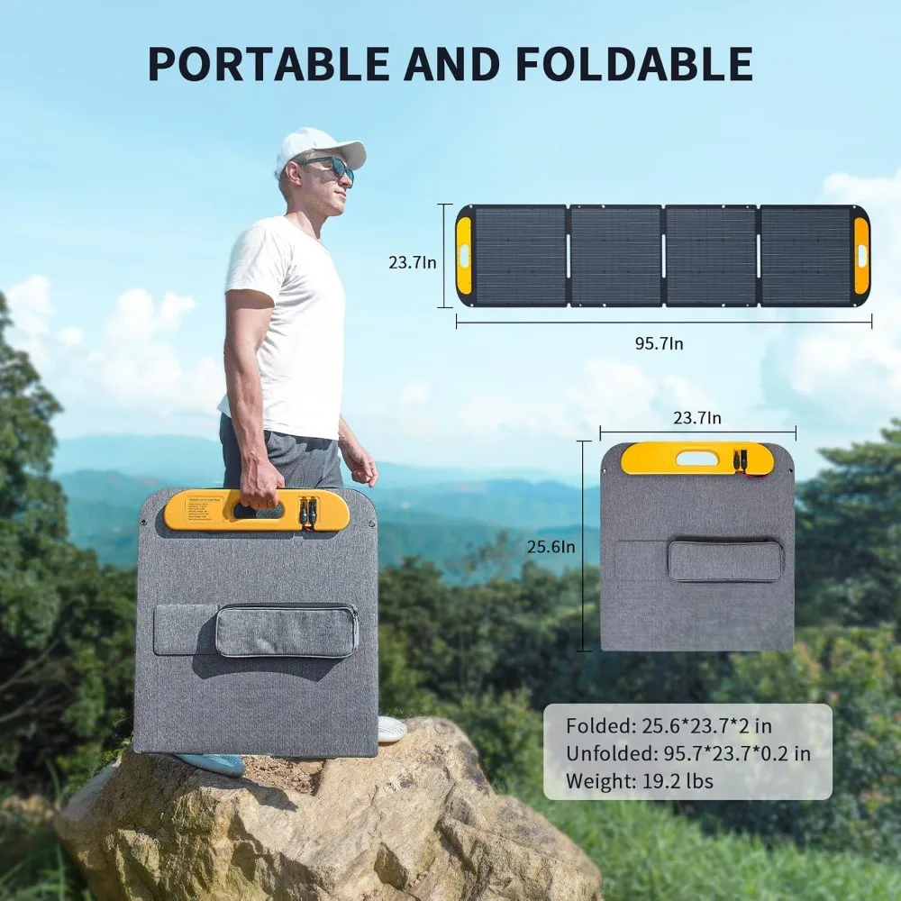 2376Wh Portable Power Station Bundle with Extra Battery & 200W Solar Panel Included, Up to 3000W Solar Generator 5