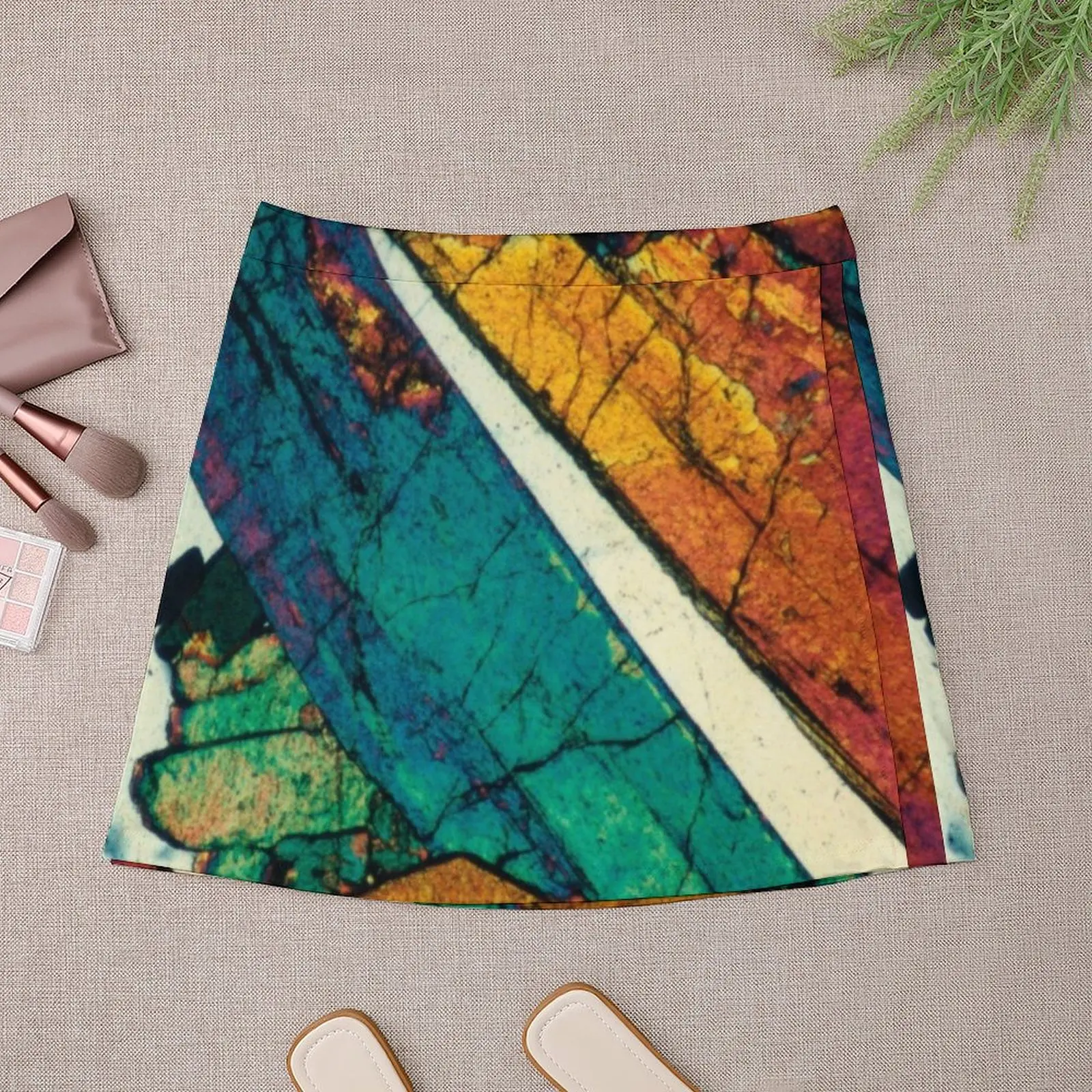 Geological thin section photography, magnified view of Epidote Blades in Quartz Mini Skirt Female skirt Female dress