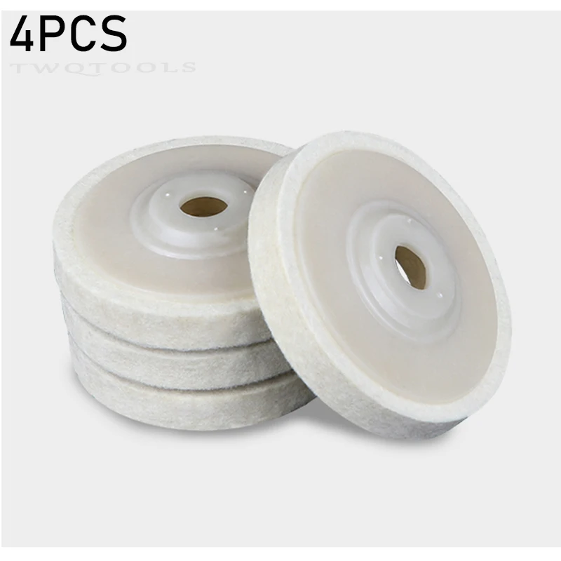 1Pcs 4 100mm Round Polishing Wheel 4 Inch Felt Wool Buffing Pad - Foto 2