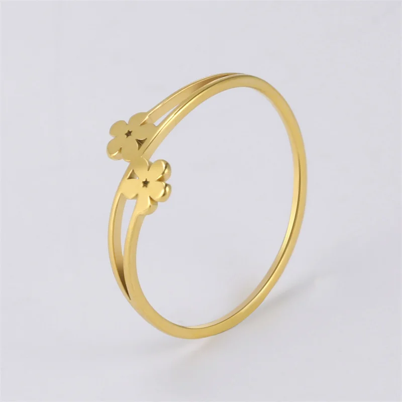 Trend ige Blumen ringe für Frauen böhmischen Edelstahl Fingerring Mode party Luxus Designer Schmuck Geburtstags geschenke – Detail 14