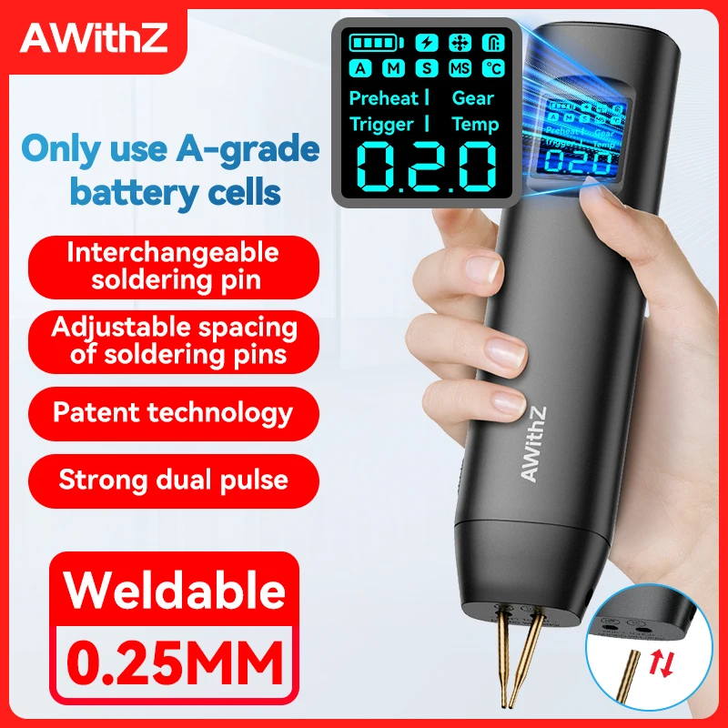AWITHZ Portable Battery Spot Welder DIY Mini Welding Machine, 18650 Battery Pack Nickel Strip and Nickel Belt Welding Tool