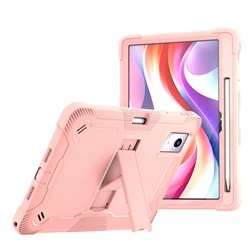 Heavy Duty Protective Tablet Stand Cover with Pen Slot for Xiaoxin Pad 11 2025 (Rose)