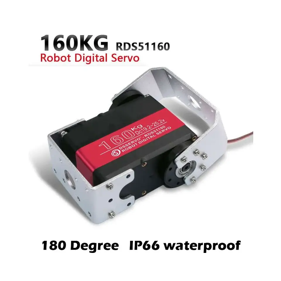 HV Robotic Digital Servo 160kg 150kg 80kg 60kg 35kg 25kg 20kg 17kg Metal Gear Servo Double-Shaft High Torque 180/270 Degree IP66 image 18