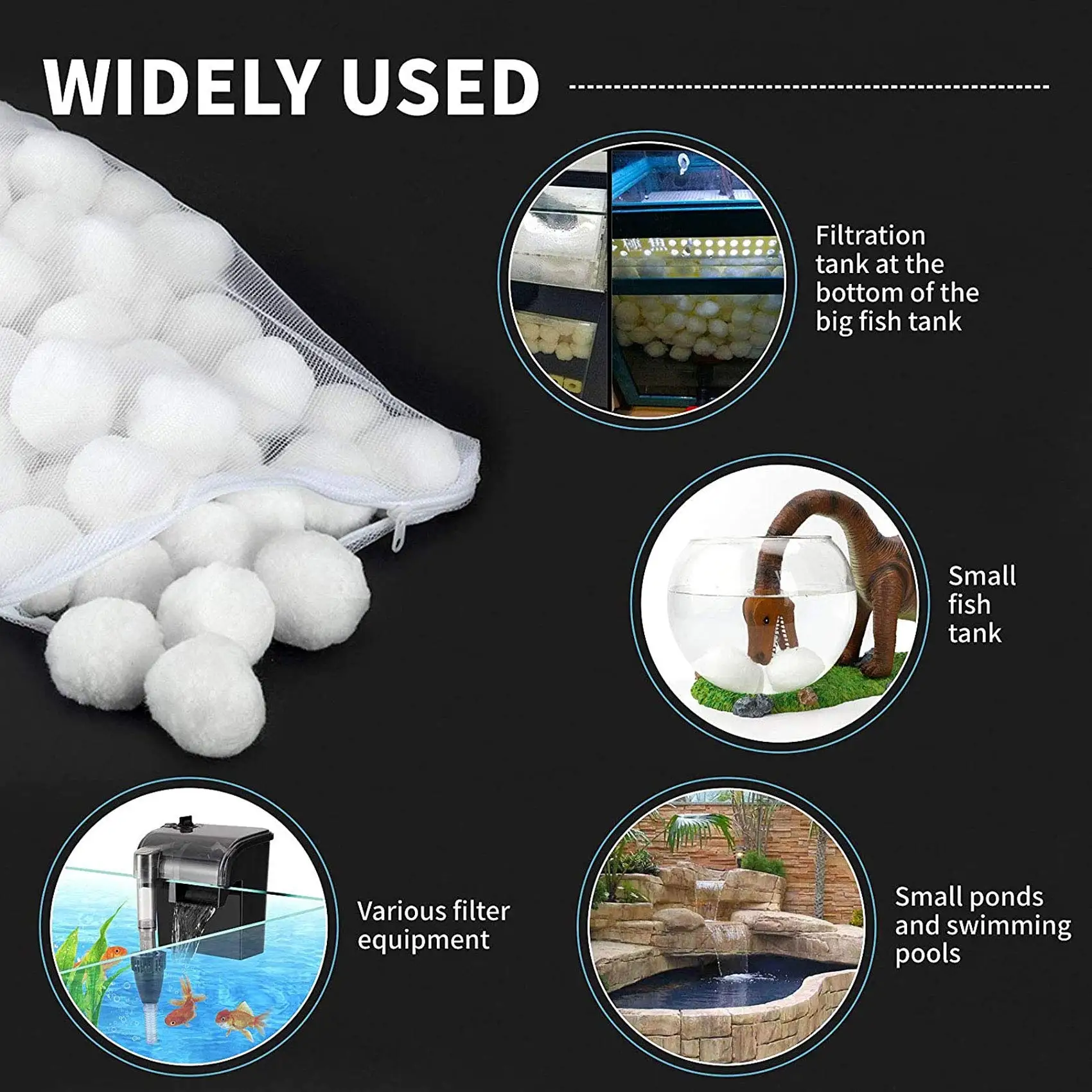 Pool Filter Balls, Filter Balls For Sand Filter Eco-Friendly Fiber Ball for Pond, Swimming Pool Sand Filters Media Water Filteri