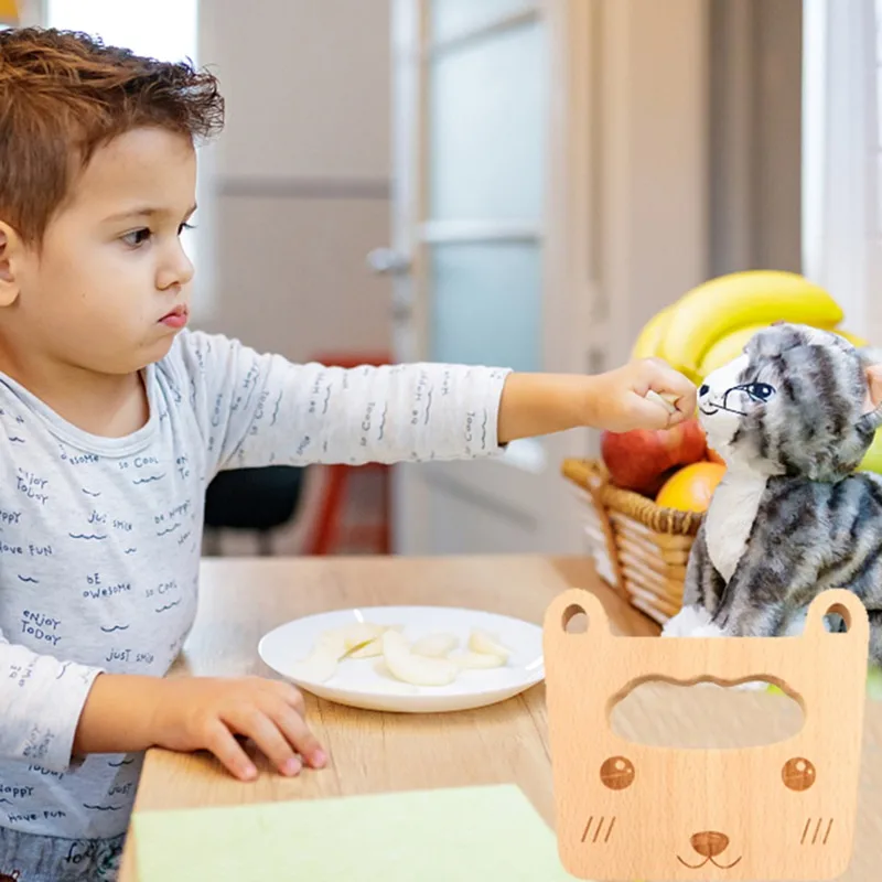 Safe kitchen cutting toy kids wooden cooking cutter fish-shaped children's kitchen tools cute vegetables fruits knife safety