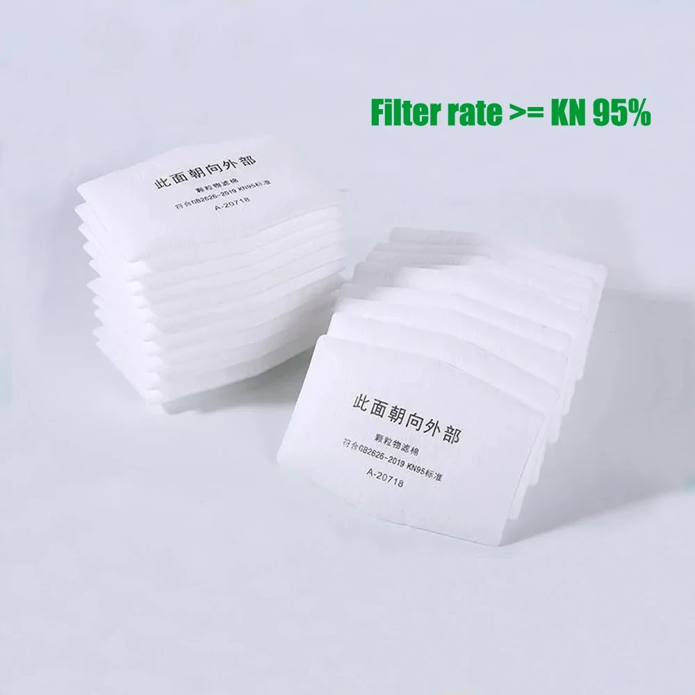 1020 Dustproof Filter Cotton PM2.5 Particulate Cotton Filter For 1201 Dust Gas Mask Chemical Respirator Spray Paint Mine Welding jiean 9528 respirator dust mask 1pcs mask 10pcs filter cotton respirator mask against dust particles welding dust filter mask