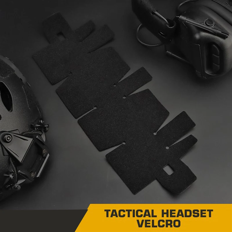 Tactical Headphone Sticker Headband Replaceable Magic Sticker Scratch Resistant Fixed Protection Cable Hunting accessories