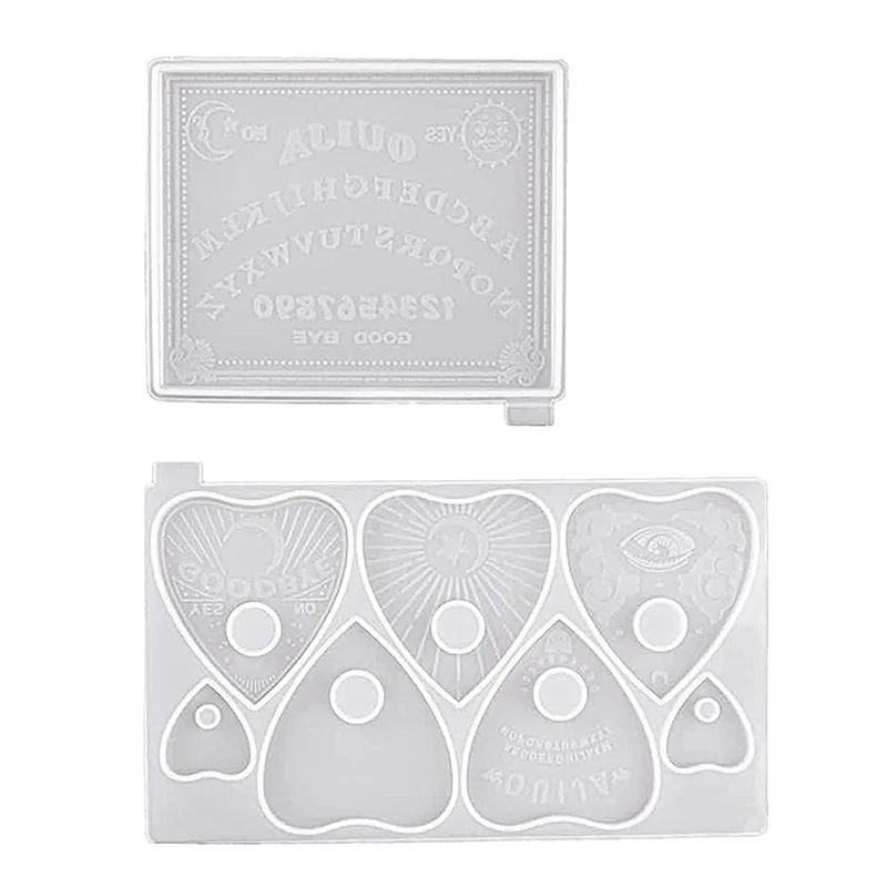 

Ouija Board And Resin Molds,2PCS Gothic Epoxy Resin Silicone Molds For Ouija Board Game,Pendant,Resin Crafts