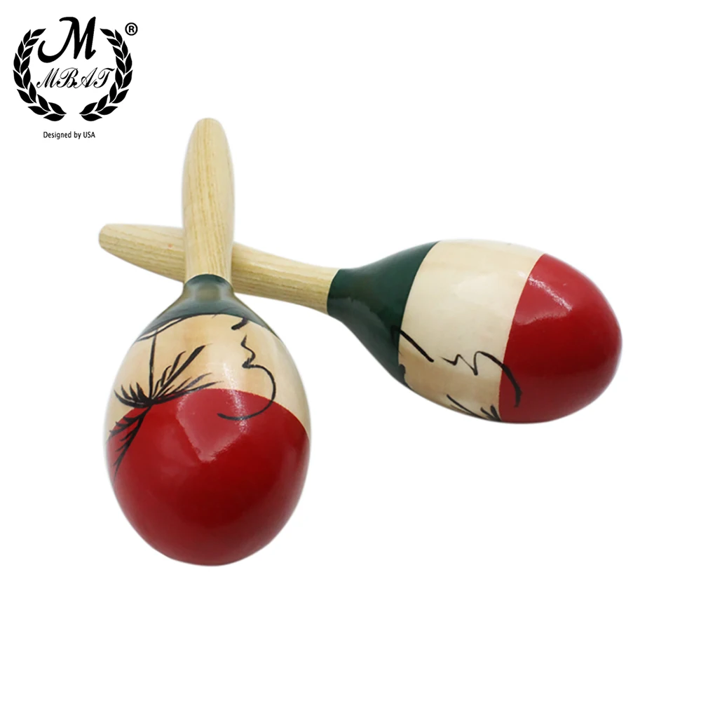 Wooden Sand Hammer Maracas Musical Party Toy