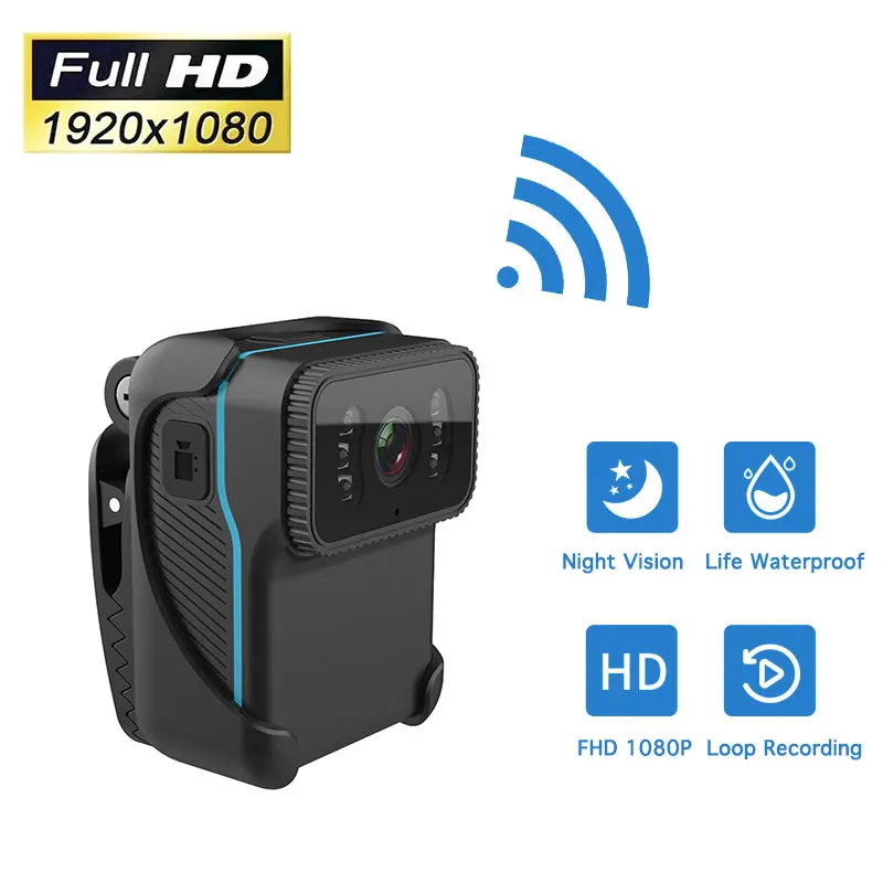 Мини-камера CS02, 1080P, Wi-Fi, водонепроницаемая, IP67, с функцией ночного видения