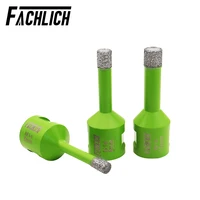 FACHLICH 1pc forets Dia6-16mm scie cloche céramique porcelaine carrelage granit marbre pierre M14 fil foret à sec meuleuse d'angle 3