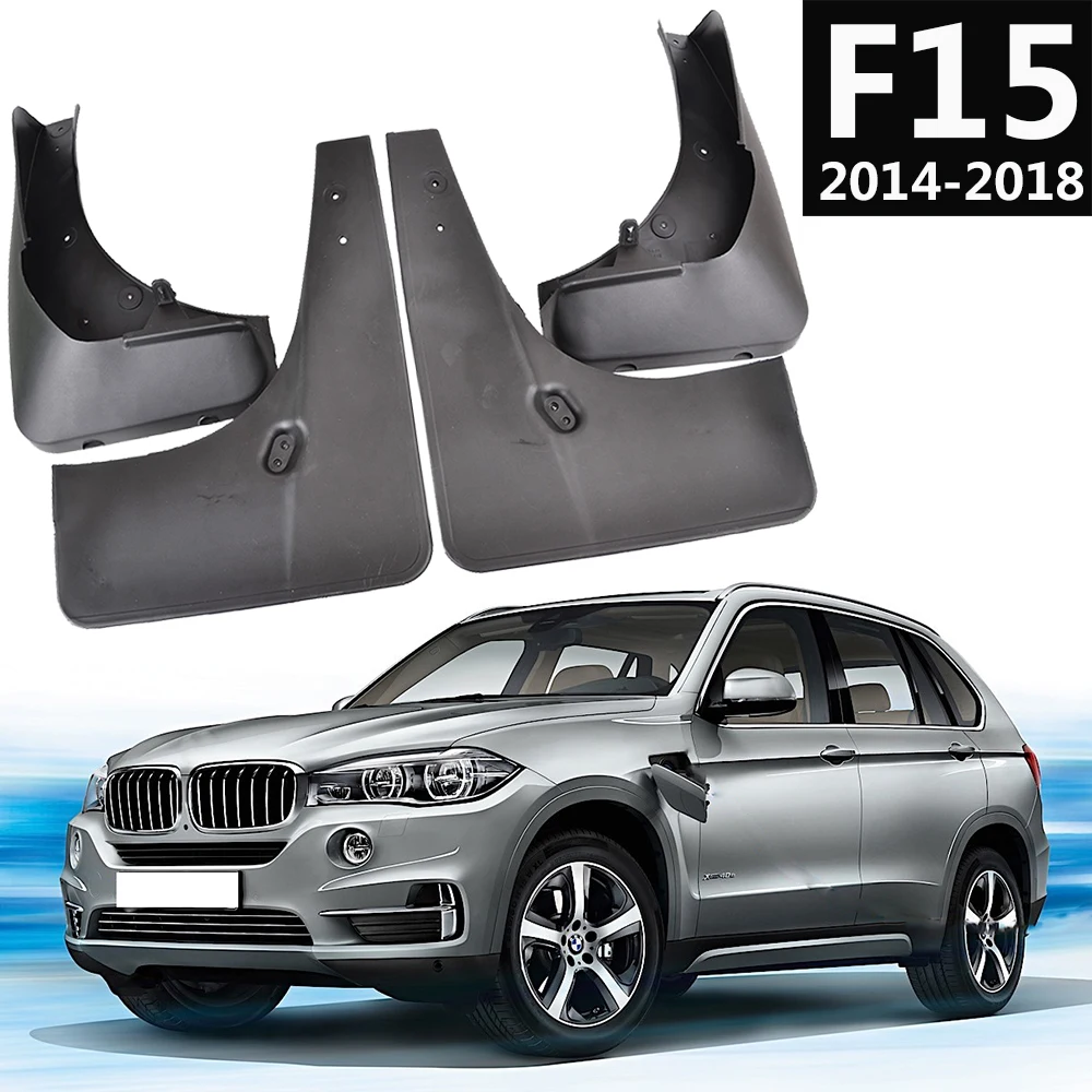 

4pcs Front Rear Molding Mud Flaps Mudguards Splash Guards For BMW X5 F15 2014 – 2018 Mudflaps 2015 2016 2017 Car Styling