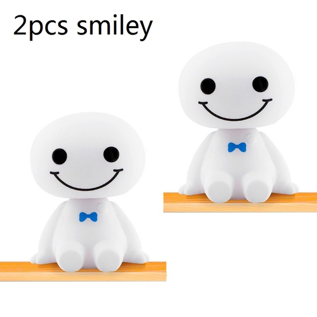 Plastic Baymax Robot Shaking Head Figure Car Ornaments Auto Interior Decorations Big Hero Doll Toys Ornament Accessories