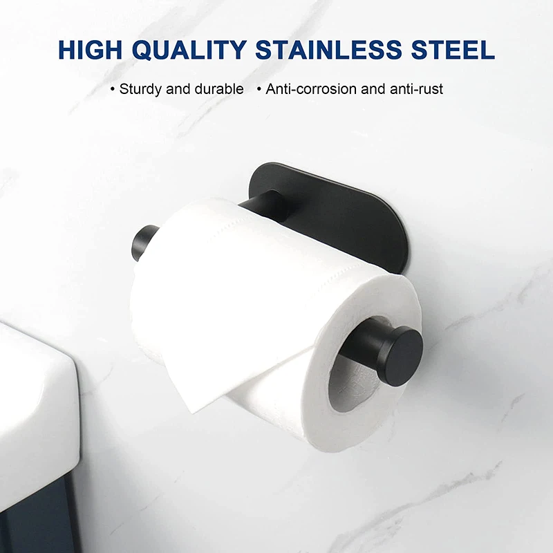 Adhesive Toilet Roll Paper Holder Organizer Wall Mount Storage Stand Kitchen Bathroom No Drill Tissue Towel Dispenser Stainless paper towel holder toilet paper holder toilet paper rack toilet roll holder tissue holder