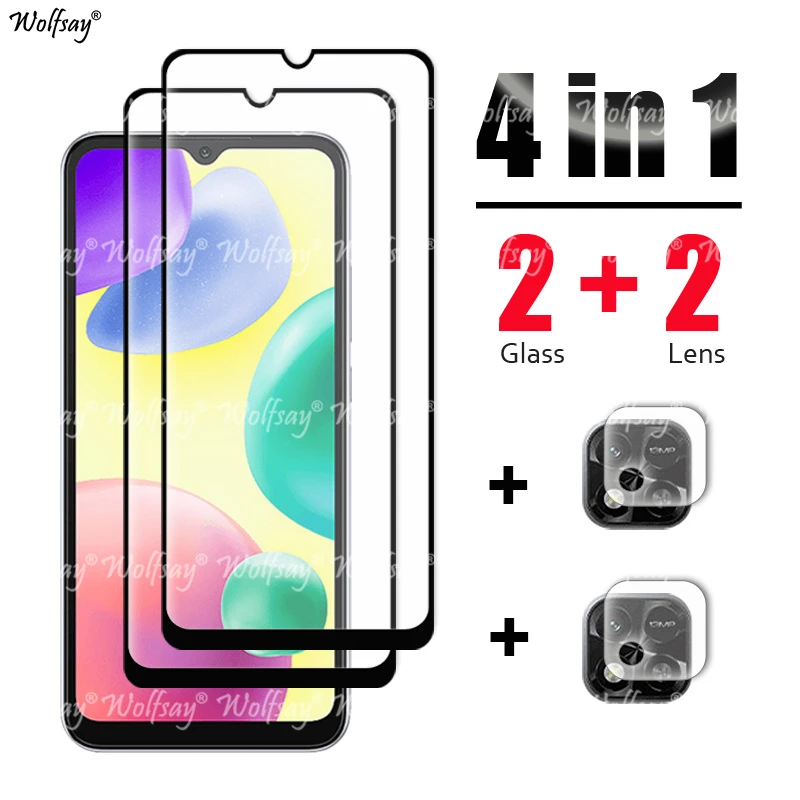 

For Xiaomi Redmi 10A Glass For Redmi 10A 10 9 9A 9C 9T Note 11 Pro 11S 10S Tempered Glass HD Screen Protector Film For Redmi 10A