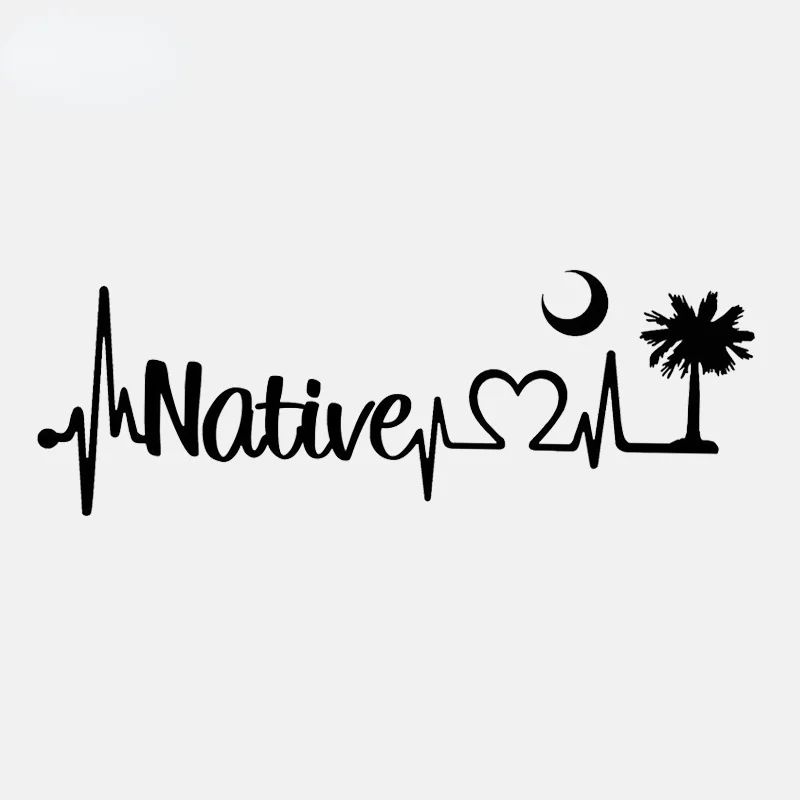

N409# Car Sticker Native Heartbeat Lifeline Waterproof Vinyl Decal Car Accessories Pegatinas Para Coche DIY Car Styling