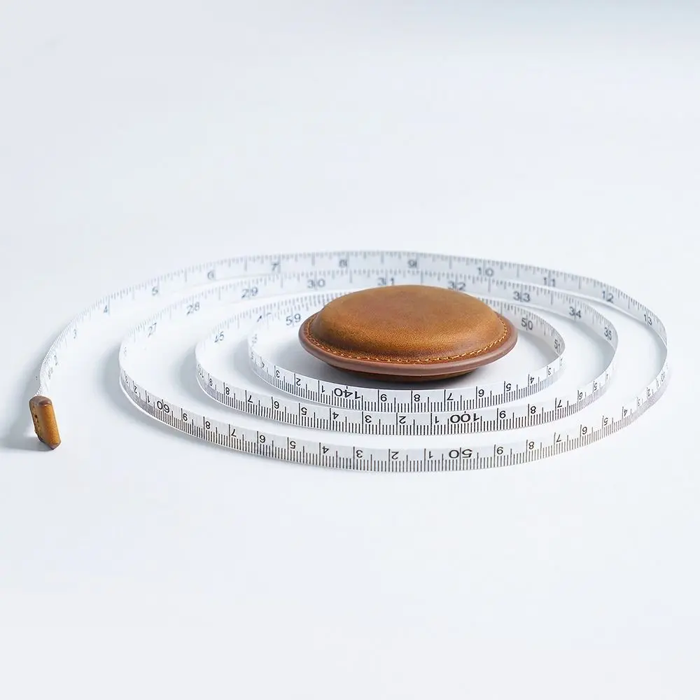 Handmade Roll Tape Measure Soft Vintage Portable Sewing Tools Retractable Genuine Leather Pull Ruler tape measure measuring tape measuring ruler Women