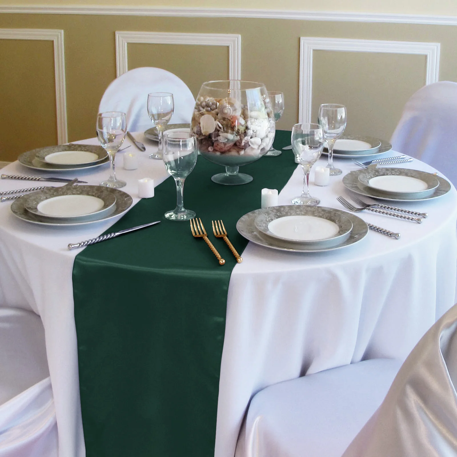 30cmx275cm(12*108inch) Satin Table Runner Banquet Wedding for Party Event Home Decoration Supply Table Cover Runner Tablecloth