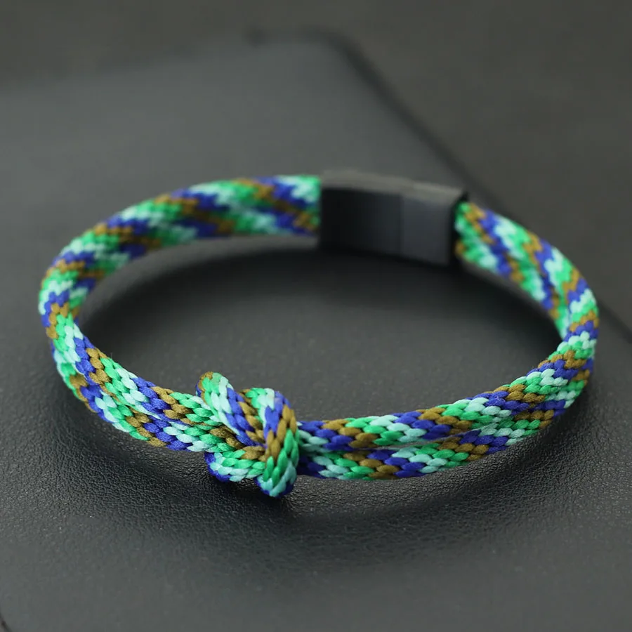 Stainless Steel Knot Bracelet for Men Beach Nautical