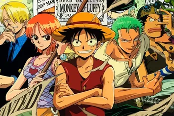 Картина по номерам на холсте набор для рисования аниме Ван Пис One Piece - 8119 Г 60x40