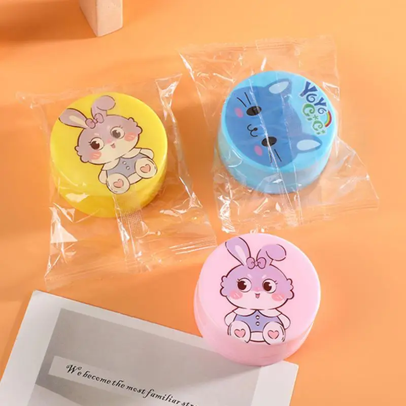 100ML Folding Cup With Lid Portable Reusable Plastic Water Cup Cartoon Collapsible Mouthwash Travel Outdoor Drinking
