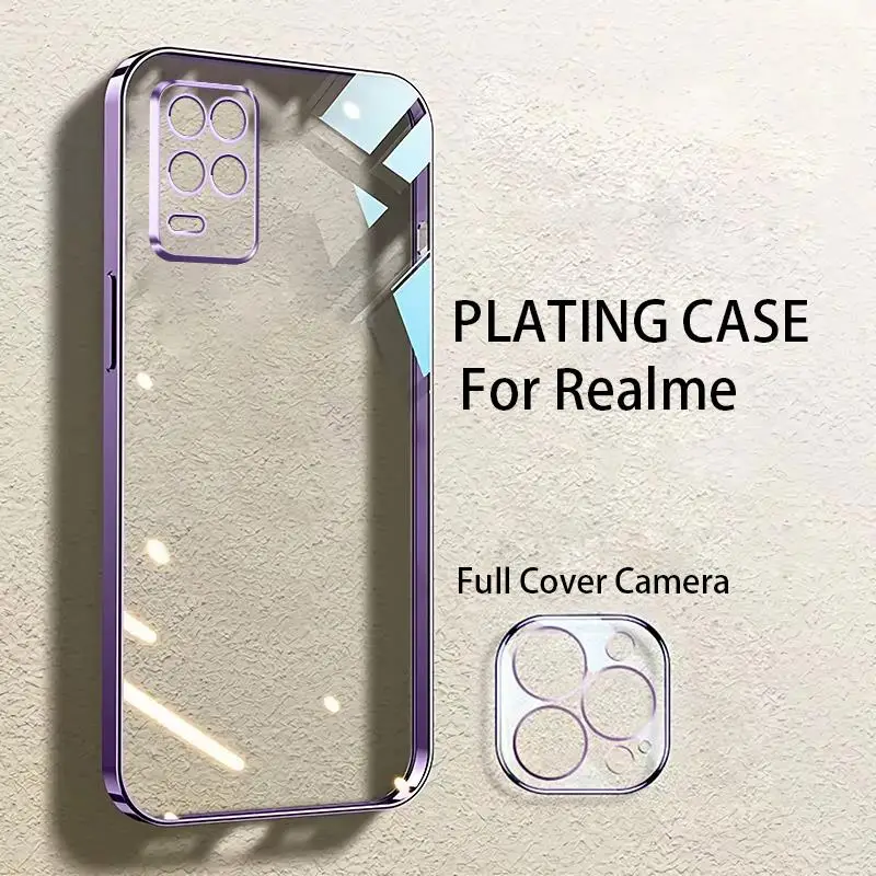 Luxury Plating Clear Silicone Bumper Case - Transparent Back Cover