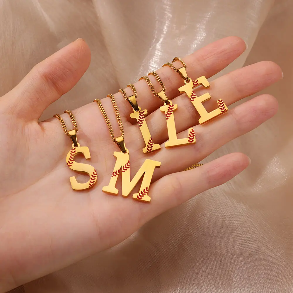 Stainless Steel A-Z Letter Necklaces For Women