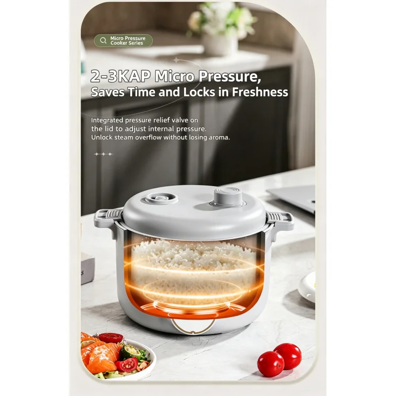 1pc Mini Electric Rice Cooker 220V Only Hot Pot 1.5L Non-Stick Portable Food Steamer for Kitchen Dormitory Cooking Pot 4
