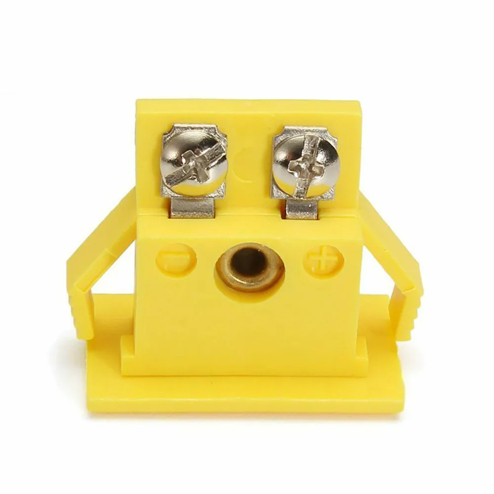 

1 Set K Type Thermocouple Miniature Socket Alloy Mini Panel Mount Plug Connector Yellow Practical Stock Useful