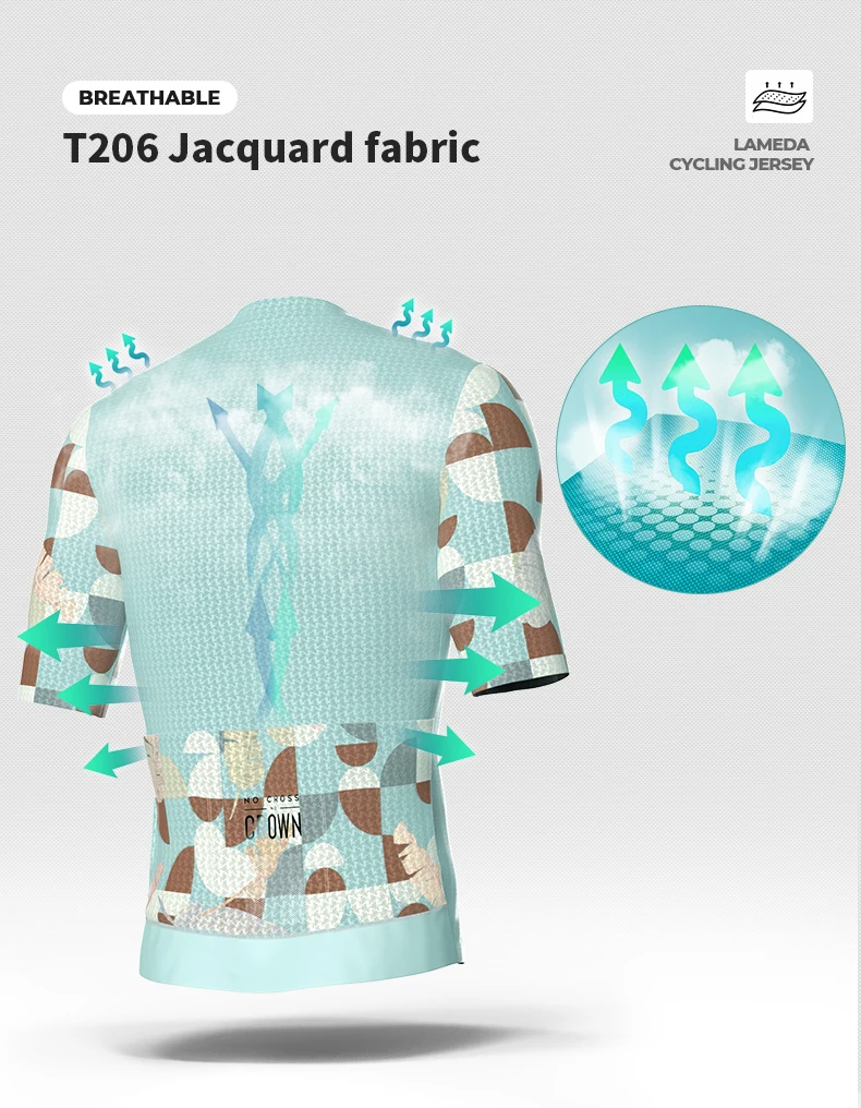 Lameda pro rad trikot sommer mtb radtrikot atmungsaktives kurzarm radtrikot herren rennrad ausrüstung – Detail 3