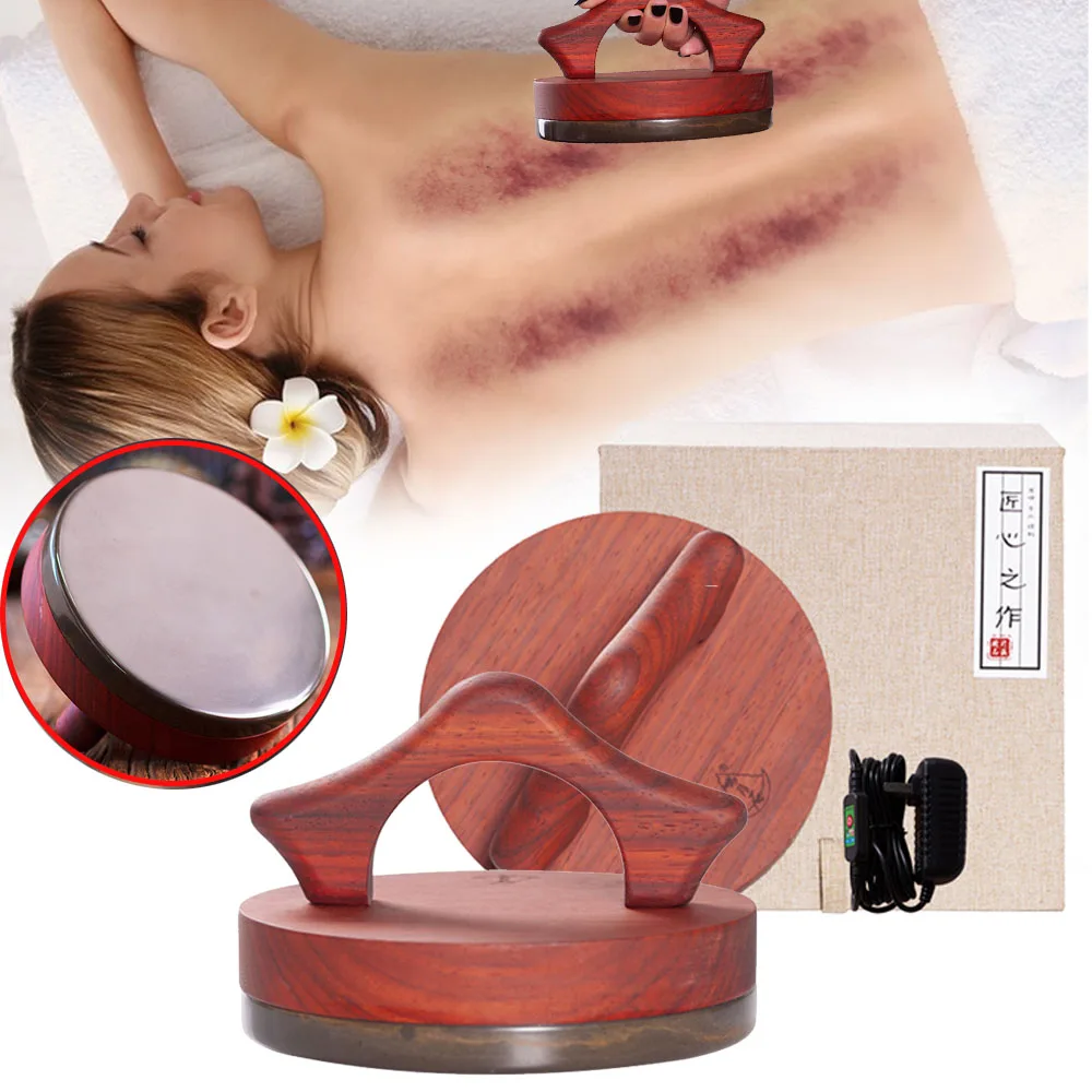 

Hot Stone Electric Gua Sha Massager Bian Stone Guasha Tool Skin Scraping Back Face Massage Body Warm Moxibustion Therapy